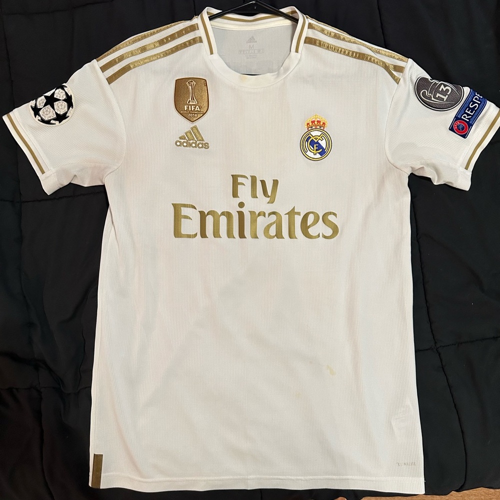 Real Madrid White and Gold Jersey